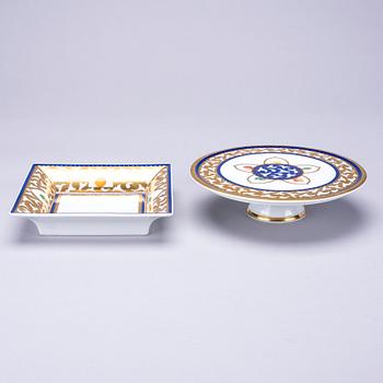 SERVISDELAR, 2 st, porslin, "Frutta Alla Finestra", Rosenthal BVLGARI.