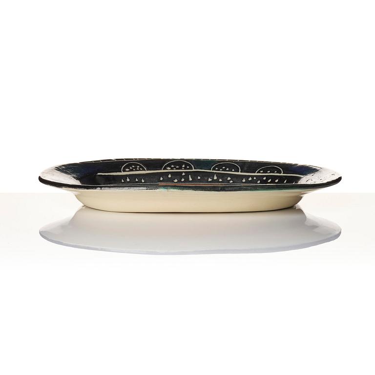 Pablo Picasso, a "Corrida verte" (A.R. 81) faience dish, Madoura, Vallauris, France, post 1949.