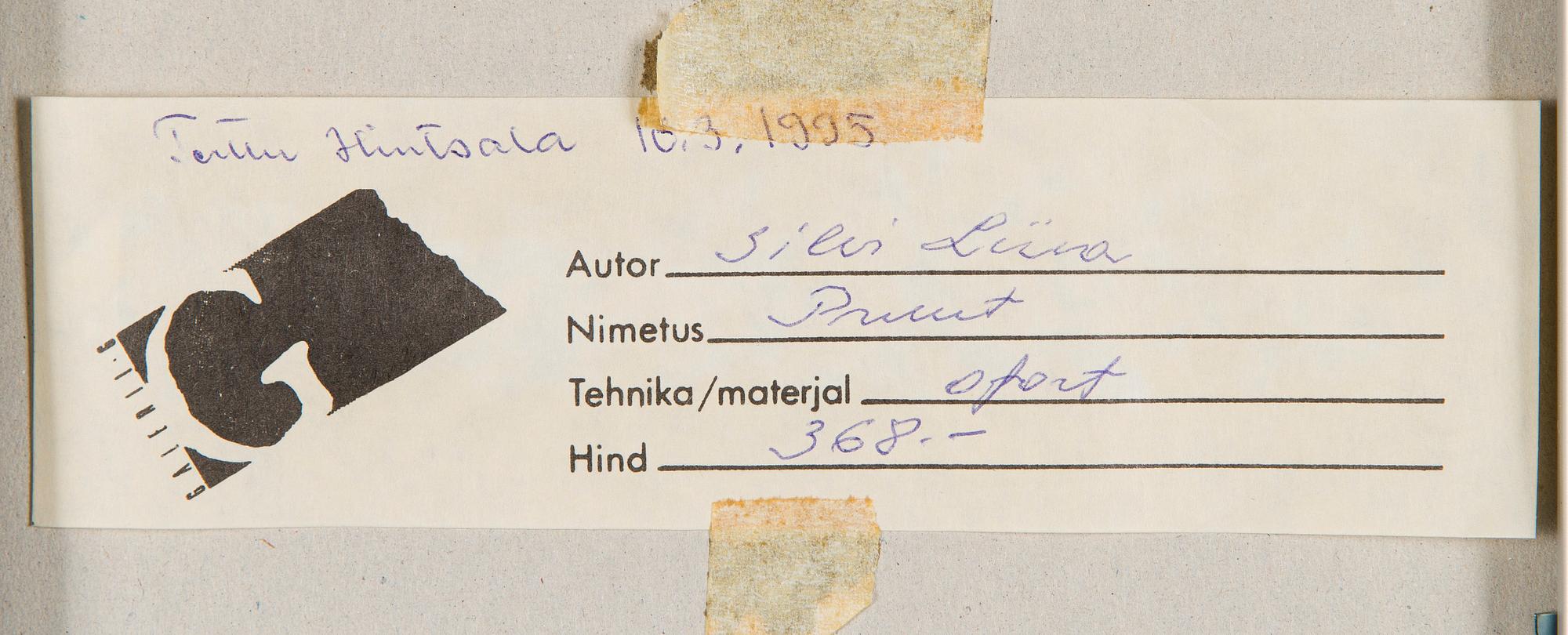 Silvi Liiva, Etsning 3st.