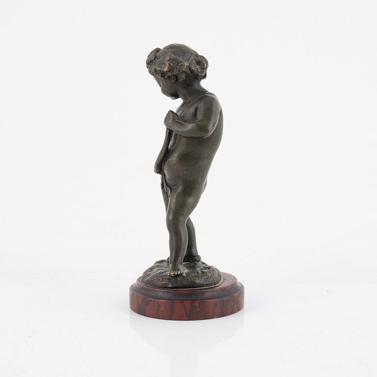 A bronze bacchic putto after Claude Michel Clodion (1738-1814), 19th century.