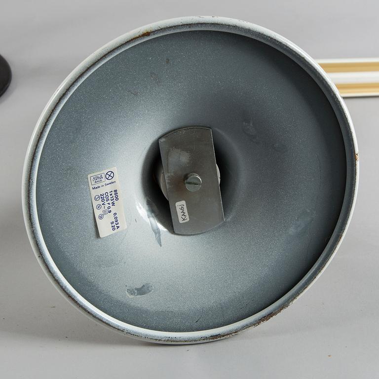 A set of five "Tube" lamps, designed by Anders Pehrson for Ateljé Lyktan in Åhus, launched 1973.