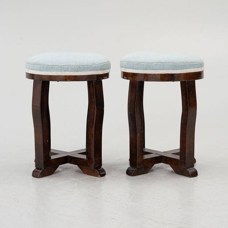 Pallar, ett par, Art Deco 1900-talets första hälft.