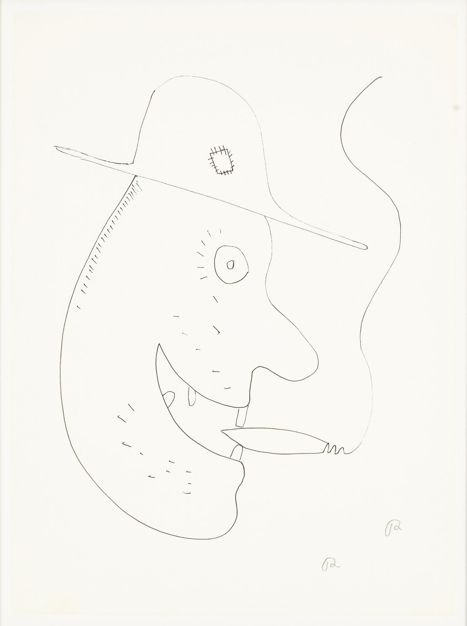 Roger Risberg, indian ink drawing, signed. Executed in 2008.