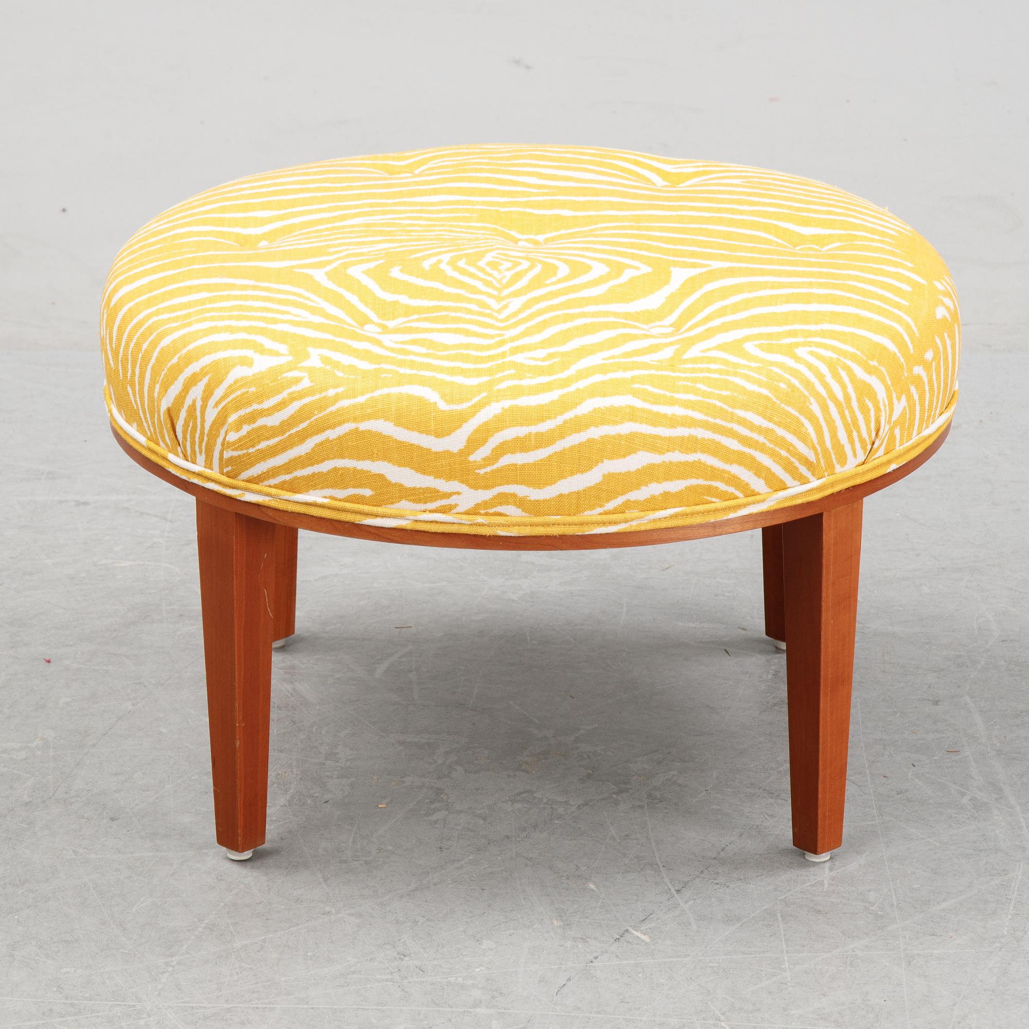 A model 647 stool by Josef Frank for Firma Svenskt Tenn, designed 1936.