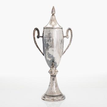 A serving jug with tap, silver plate, first half of the 20th century.