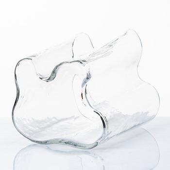 Alvar Aalto, a "model 3031" mould blown glass vase, Iittala, Finland, probably 1960-70's.