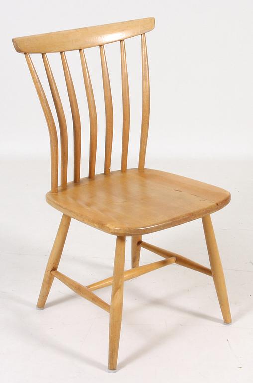 STOLAR, 3 st, "Åkerblomstolen", formgiven av Gunnar Eklöf m.fl., 1948.