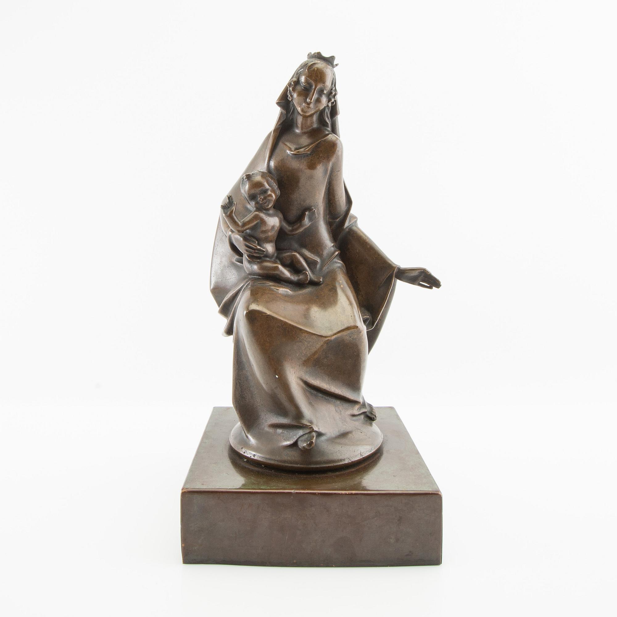 Okänd konstnär 1900-tal, Madonnan med Jesusbarnet.