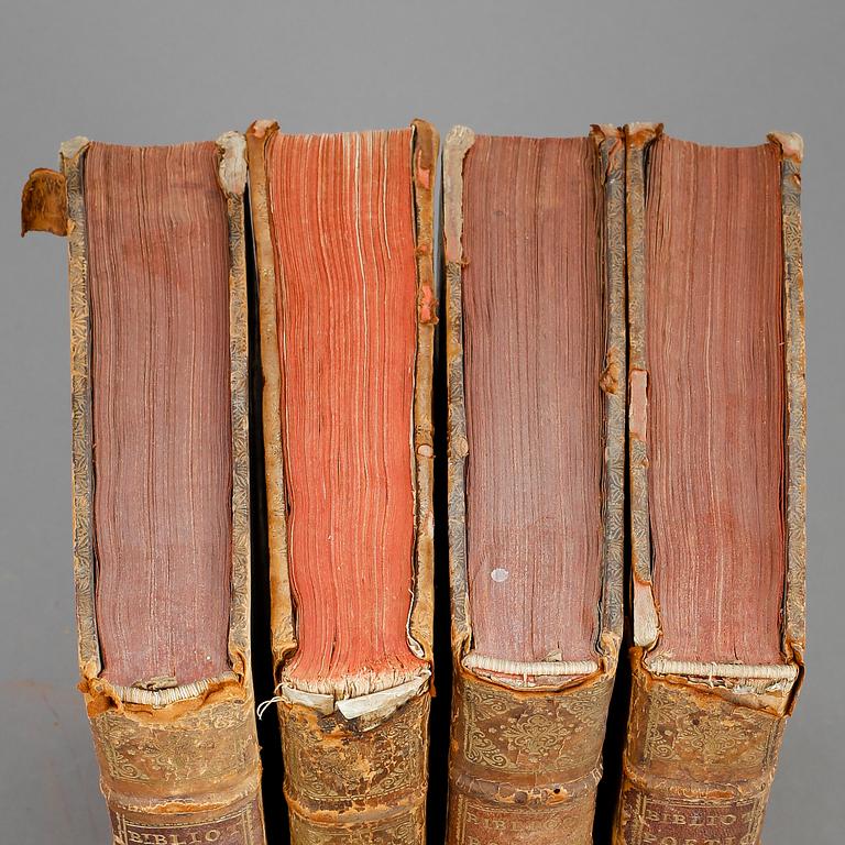 BIBLIOTHEQUE POETIQUE OU NOUVEAU CHOIX.., 4 vol, I-IV, Paris 1745.
