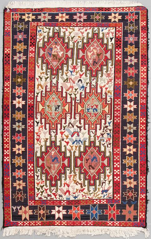 A soumak rug, 183 x 118 cm.