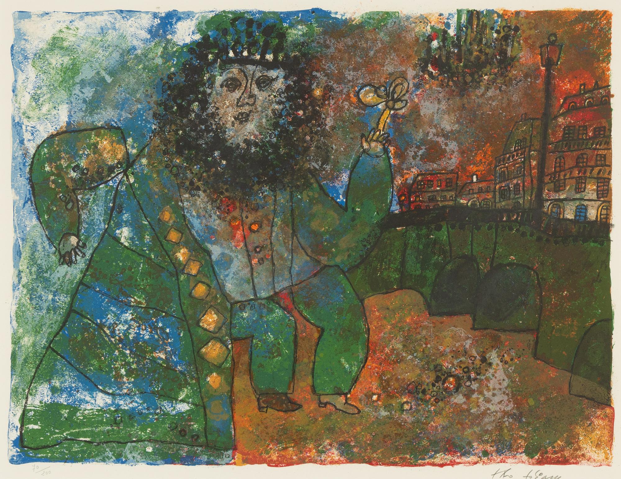 Theo Tobiasse, lithograph in colours, signed 70/200.