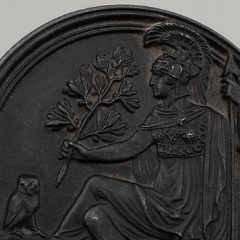 An Empire cast iron box, Berlin, early 19th century.