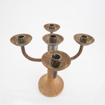 Signe Persson-Melin, an iron and wood candelabra 1960/70s.