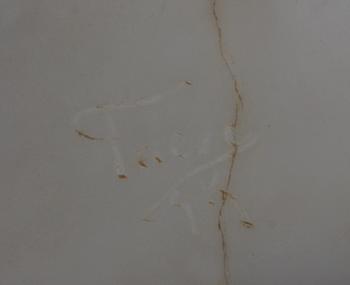 SKULPTUR, alabaster, sign.