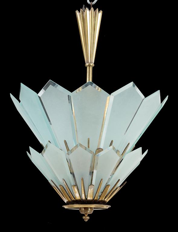 TAKLAMPA, art deco, Frankrike, 1920/30-tal. H ca 60.