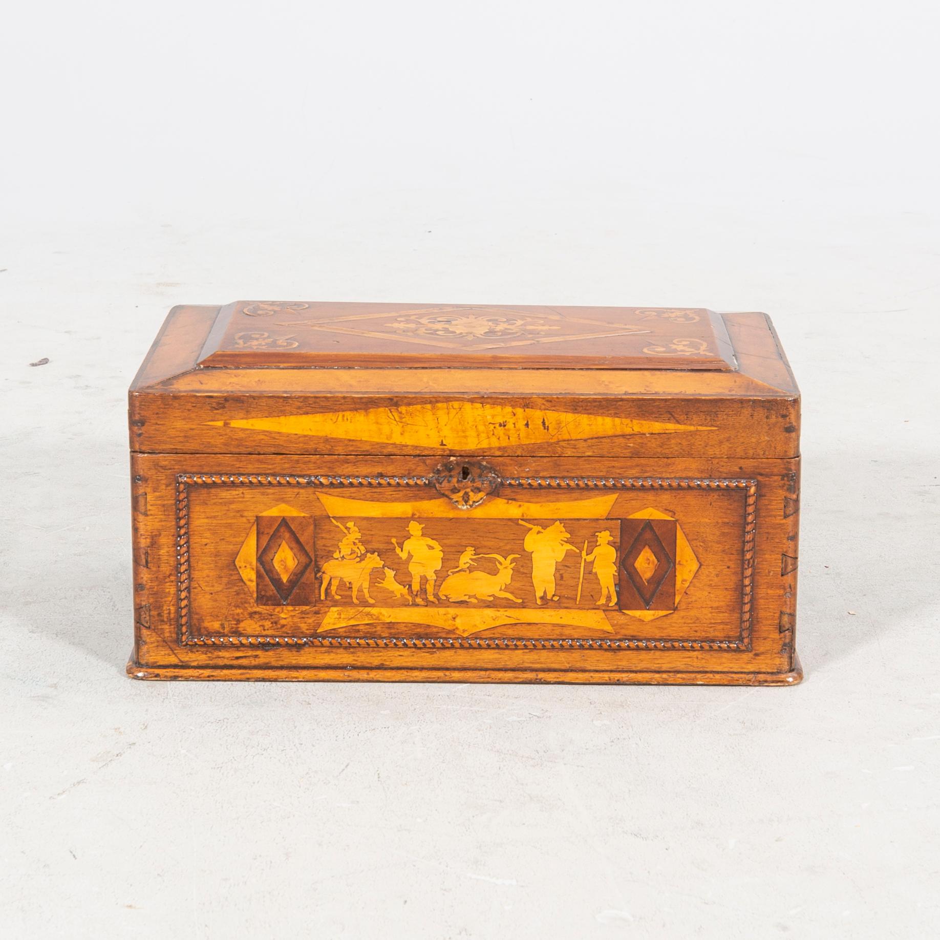 An 18th century mahogany box.