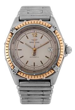 179. Breitling - Antares. Automatic. Steel with gold bezel ring. 40mm. 1990. ref 81970.