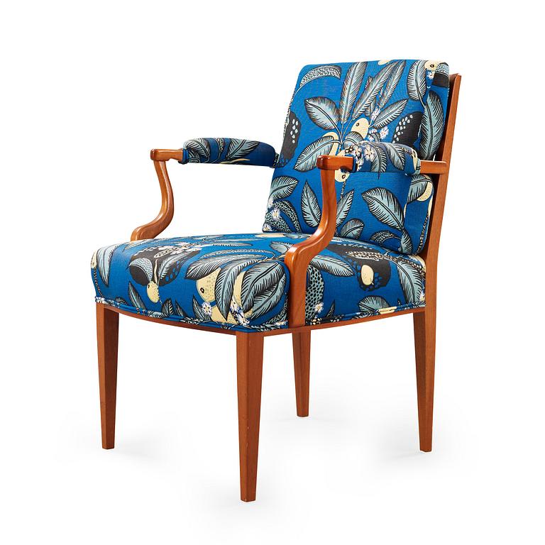 A Josef Frank mahogany and rattan armchair, Svenskt Tenn, model 969.