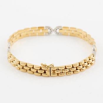Collier och armband, Engelbert, 18K guld med briljantslipade diamanter.
