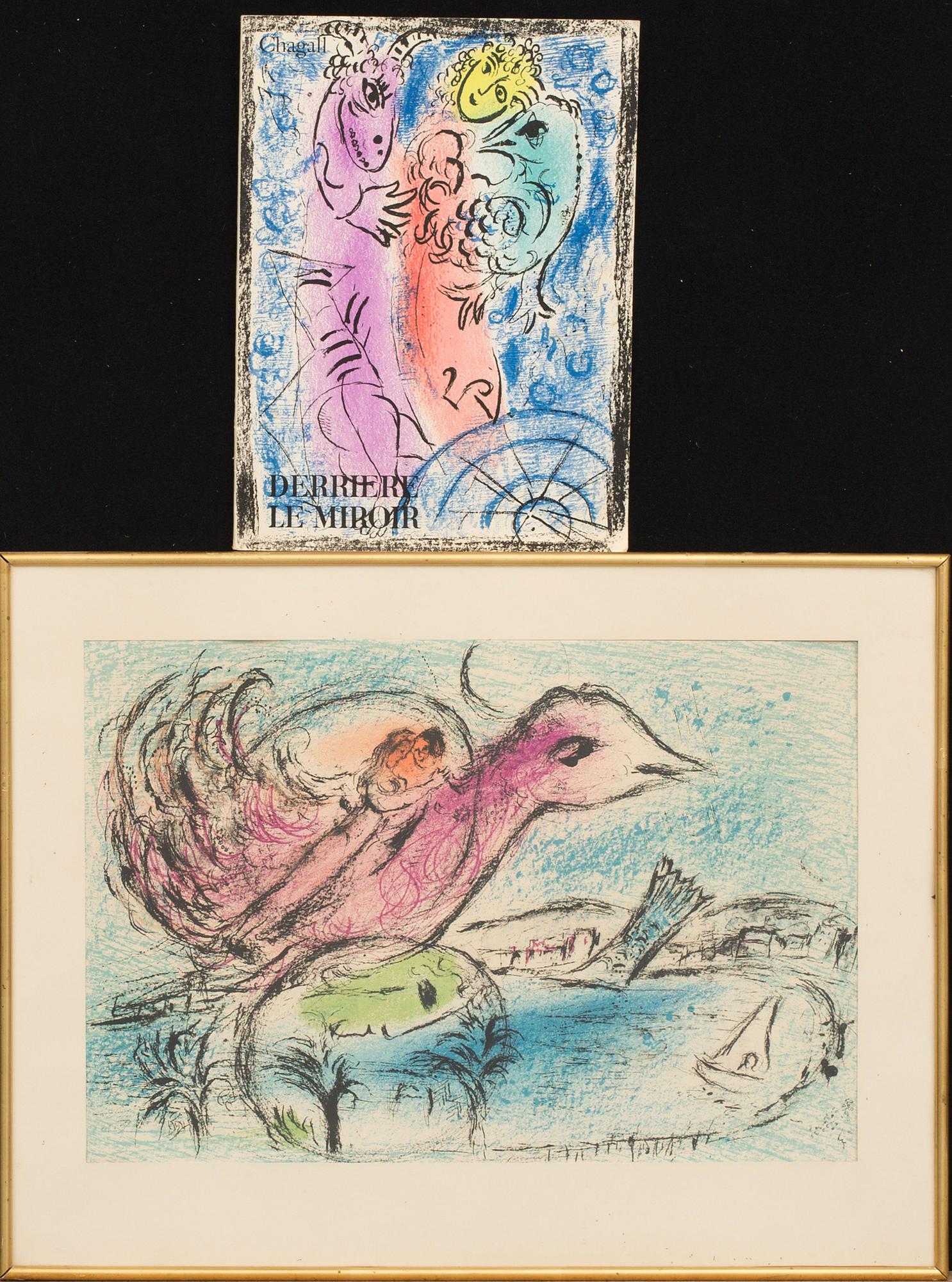 MARC CHAGALL, lithograph in colours from Derriere le miroir.