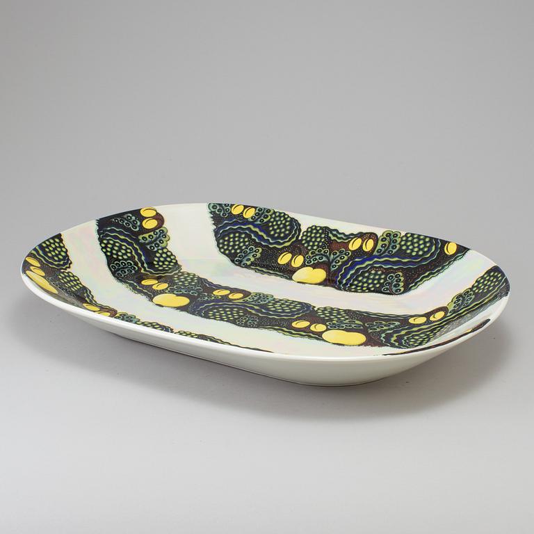 BIRGER KAIPIAINEN, platter, stone ware, Rörstrand, signed and numbered. Second half of 20th century.