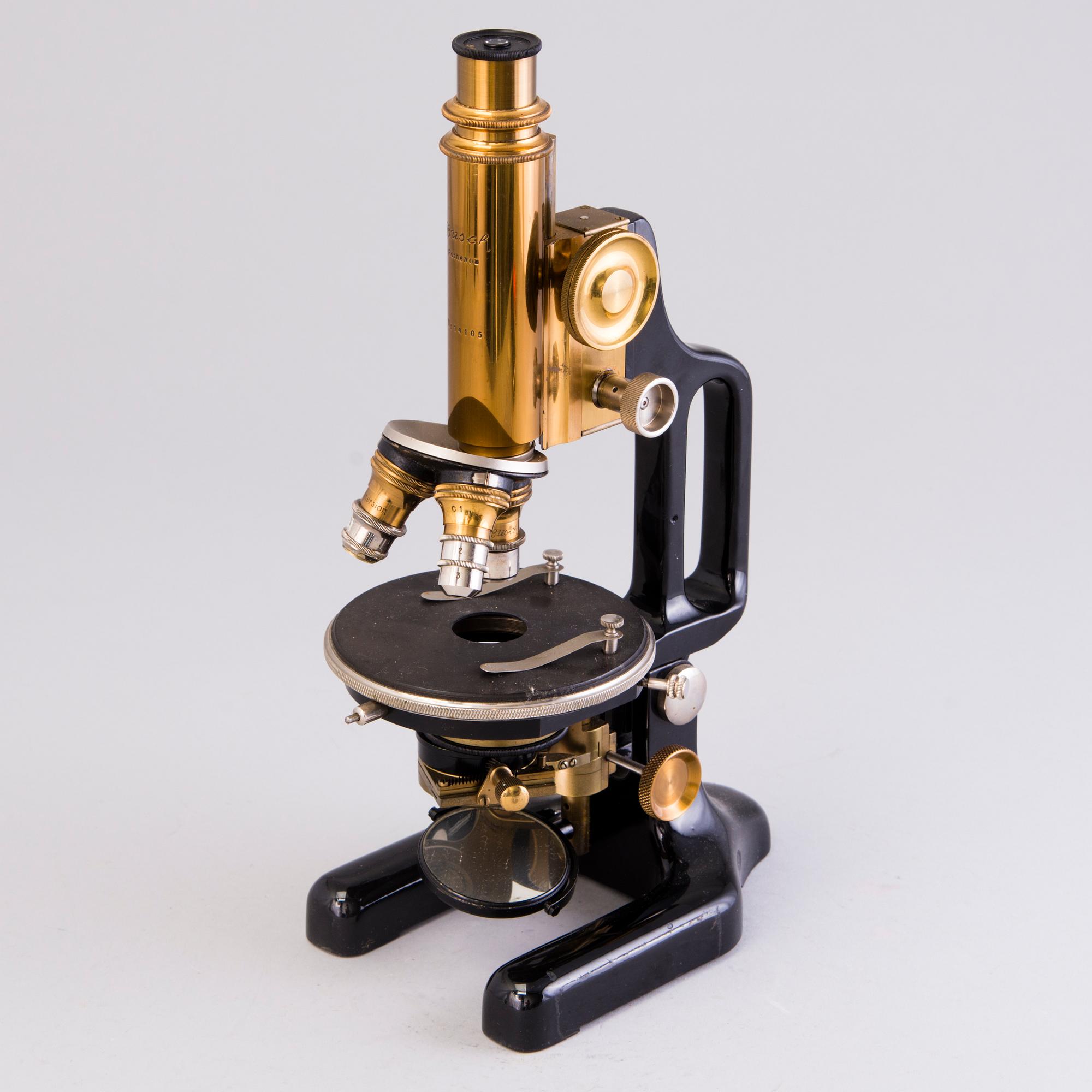 A Busch microscope Rathenov Germany first half of 20th century.