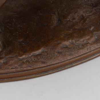 ALFRED JACQUEMART, a bronze sculpture, 'Les Boefs', signed, Barbedienne Fondeur.