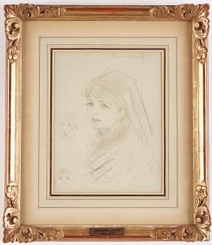 Anders Zorn, A portrait sketch and caricature drawings.