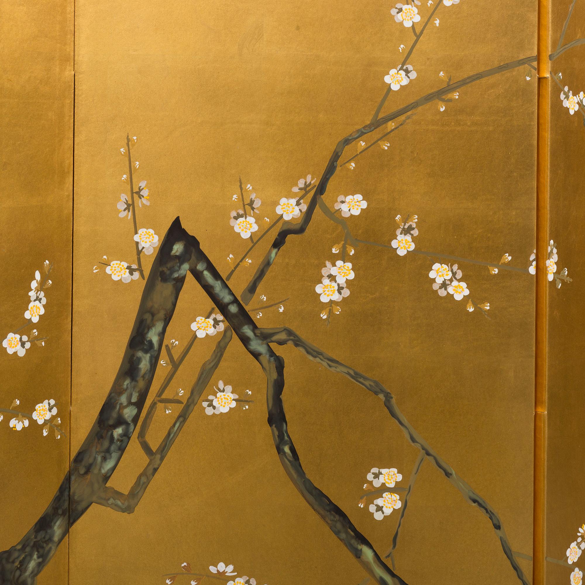 A 21st century Japanese folding screen.