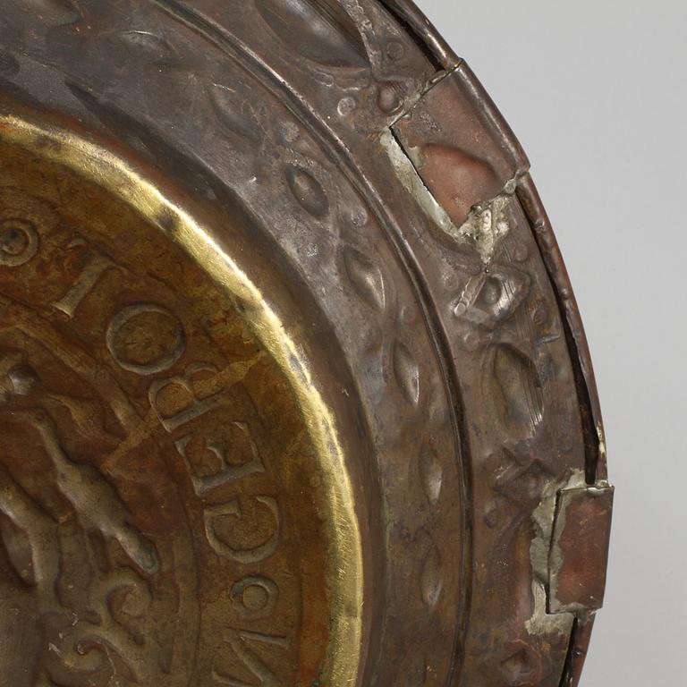 DOPFAT, mässing, daterat 1634.