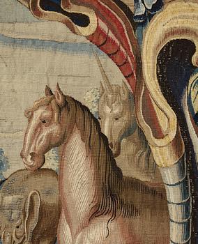 VÄVD TAPET, "Orphée jouant pour les Animaux", norra Nederländerna 1600-talets förra hälft - omkring 1600-talets mitt,