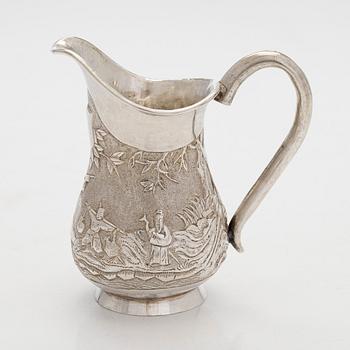 Gräddsnäcka, exportsilver, Cum Wo, Hongkog, 1860-1920.