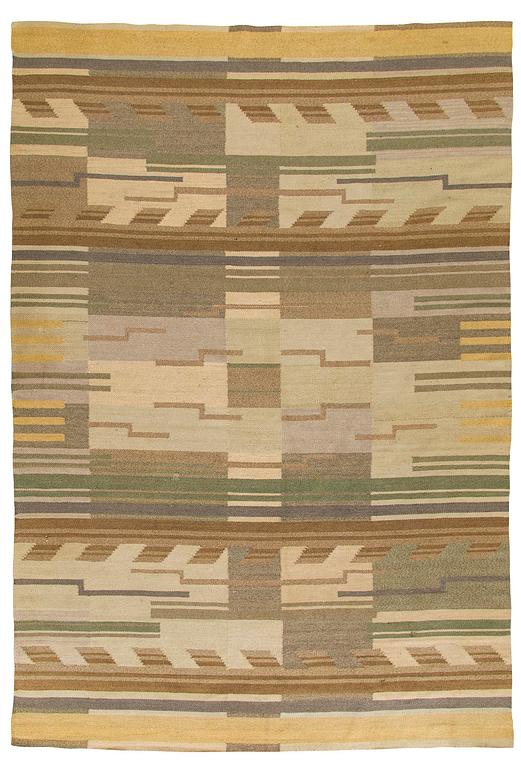 Greta Skogster-Lehtinen, possibly, A finnish flat weave carpet. Circa 270 x 170 cm.