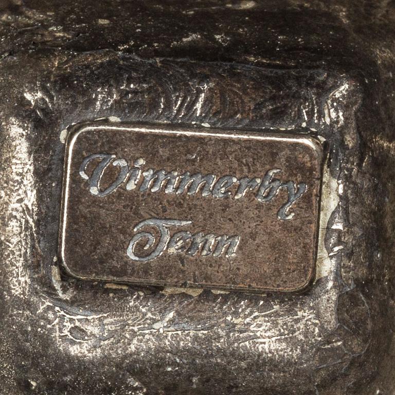 HENRY GUSTAFSSON, skulptur, "Lyftet", tenn och sten, Vimmerby, signerad, 1998.