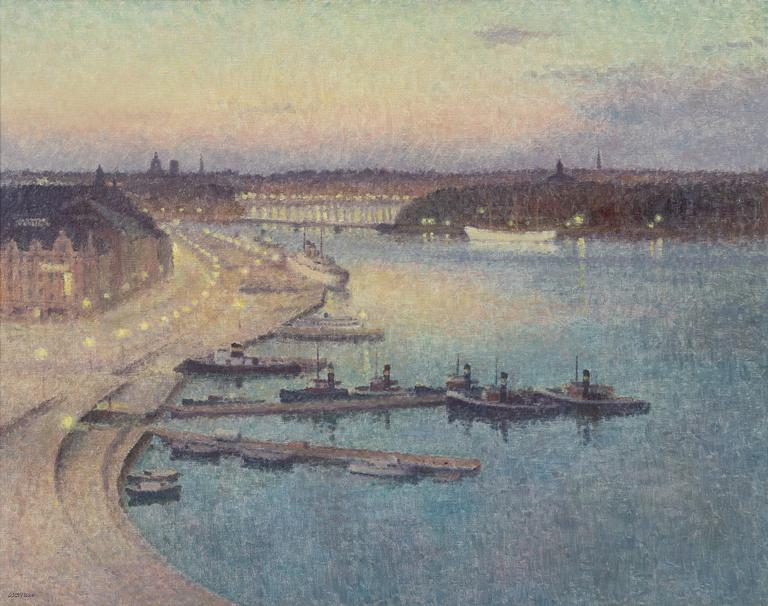 Bernhard Oscarsson, Twilight view from Slussen, Stockholm.