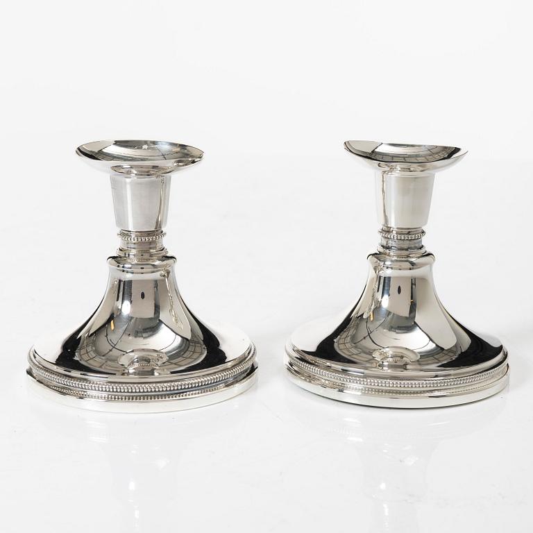 A pair of silver candlesticks, Löfman, MGAB, Uppsala, 1981.
