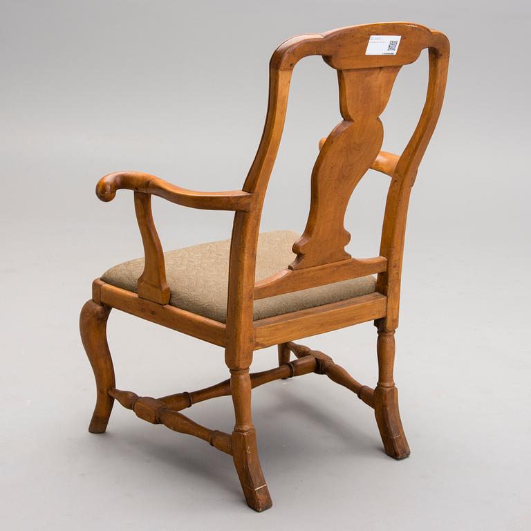 A SWEDISH LATE BAROQUE ARMCHAIR, 18th Century.