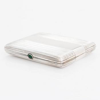 Cigarettetui, silver, Moskva, oidentifierad mästare, kontrollsämpel 1908-26.