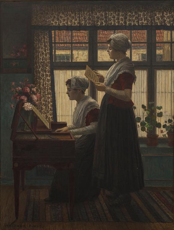 WALTER FIRLE, signed oil on canvas.