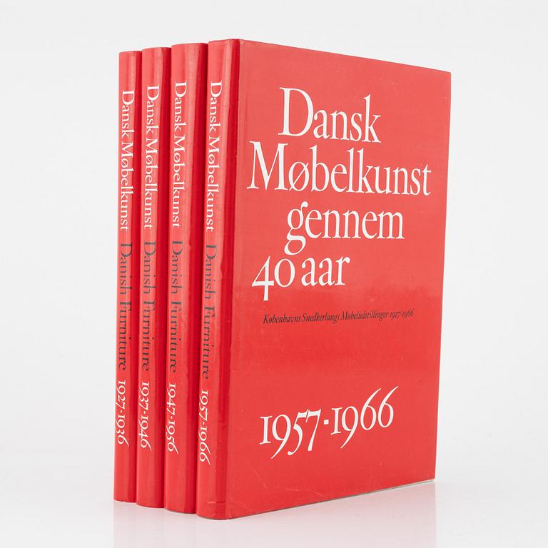 Books, volume I-IV '40 years of Danish furniture design'.