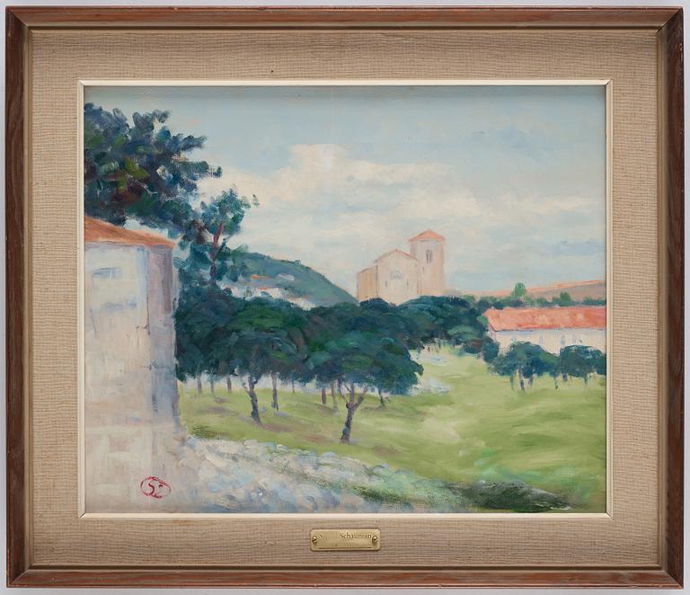 Sigrid Schauman, oil on canvas, signed with monogram.