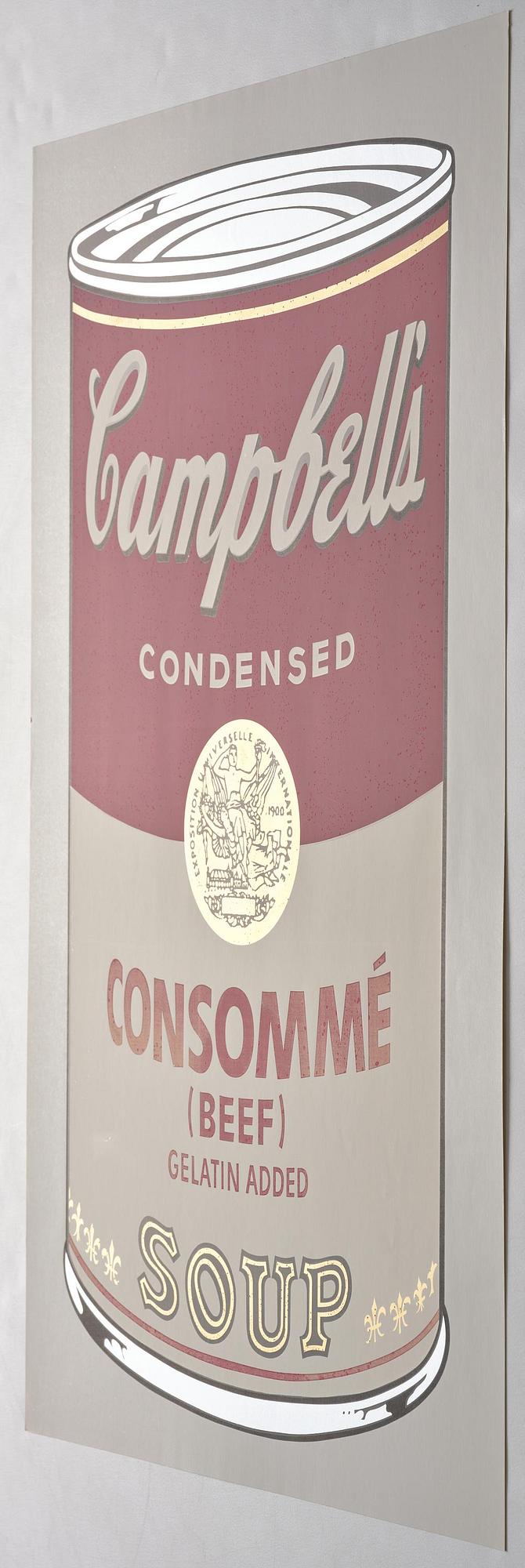 Andy Warhol, "Campbells soup Beef Consommé".