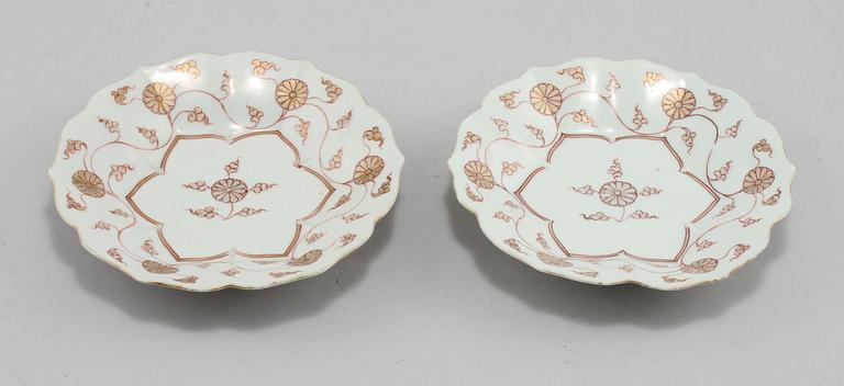 SKÅLFAT, 2 st, porslin, Kina, troligen Kangxi.