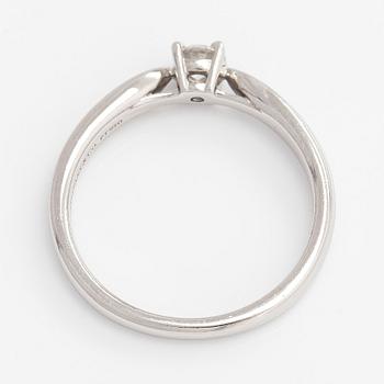 Tiffany & Co, ring, "Harmony", platina med briljantslipad diamant ca 0.17 ct.