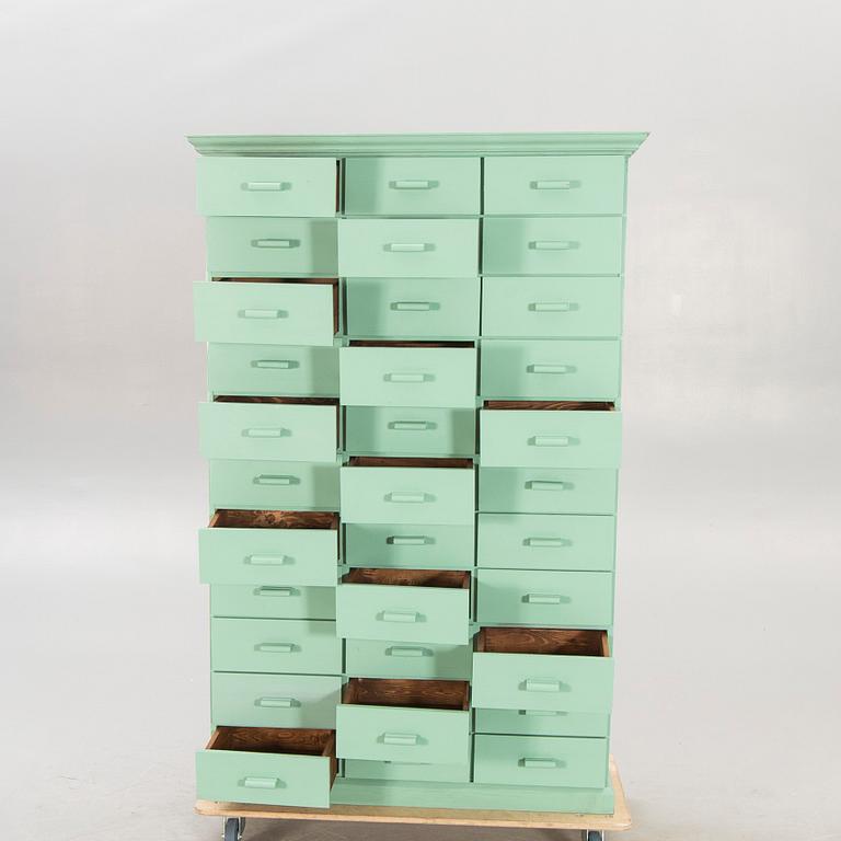 A painted 1940/50s filing cabinet.