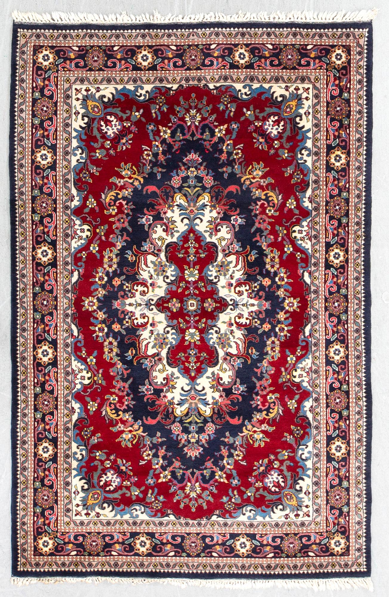 Keshan rug, old, approx. 189x125 cm.