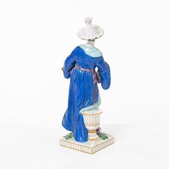 Six porcelain figurines, Meissen, Berlin and Vienna.