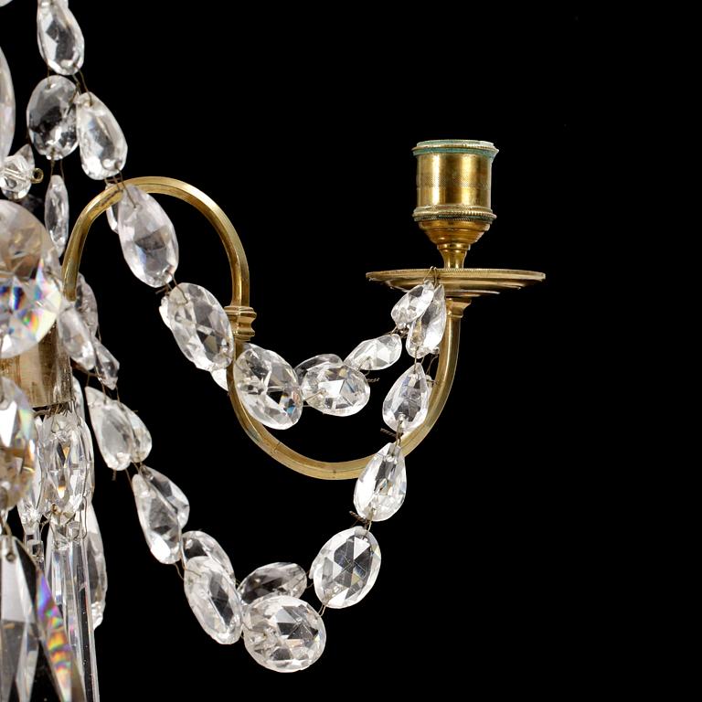 LJUSKRONA, gustaviansk stil, omkring sekelskiftet 1900. Höjd ca 90 cm.