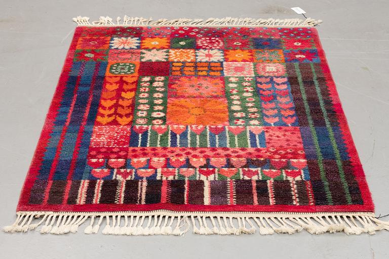 Marianne Richter, matta, "Blommig rya", rya, ca 176,5 x 130 cm, signerad AB MMF MR.
