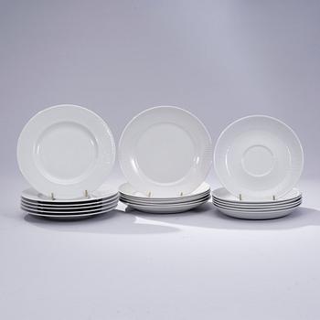 TESERVIS, porslin, 26 delar, "Sointu", Kaj Franck, Arabia, 1950-tal.